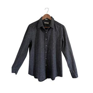 Taylor Stitch Heritage Mens Button Down Shirt Gray Chambray L/Sleeve 40 USA Made